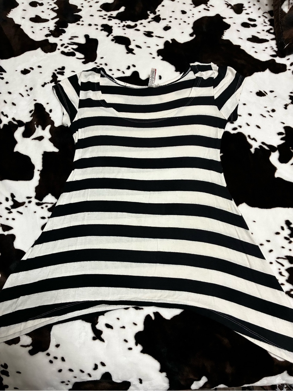 Black & White Striped Women's Top
